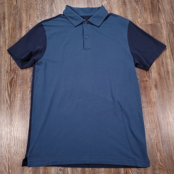 Mack Weldon For Daily Wear ColorBlock Comb Cotton Blend Soft Preppy Polo Medium - Picture 2 of 9